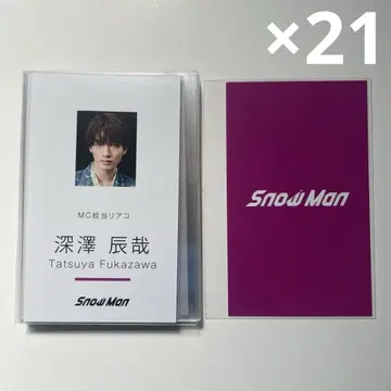 SnowMan 후카사와 타츠야 명함 카드 21장