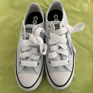 레어! converse 컨버스 한국 통굽 스니커즈 스카이블루 24.5cm