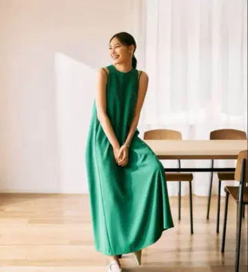 Mila owen 아메리 맥시 롱 기장 원피스 그린 0 리조트