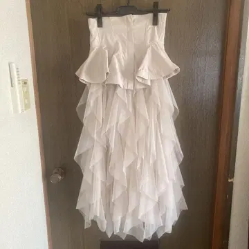 SNIDEL 프릴 쉬폰 롱 스커트