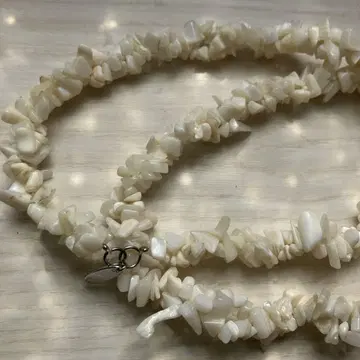 Q 큐 쉘 목걸이 약 74cm