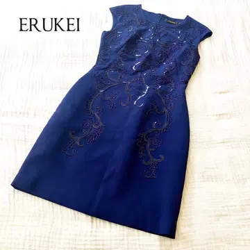 [ 고급 ] ERUKEI 드레스 원피스 스팽글 네이비