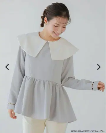 fitmore 핏모어 빅 칼라 사다리 펄 슬리브 상의