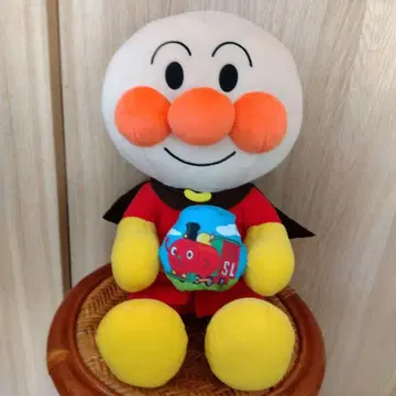 [ 미사용 새상품 ] 호빵맨 봉제 인형 약 30cm 백 포함