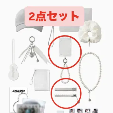 헤어핀 세트 & 스마트폰 탭 2종 세트 Snow Man POPUP