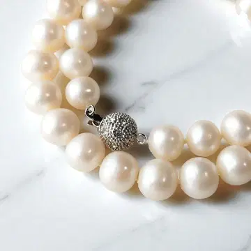 대형 담수 펄 목걸이 진주 10mm 광택 우수