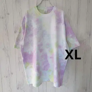 타이다이 염색 빅 실루엣 T셔츠 도톰 XL