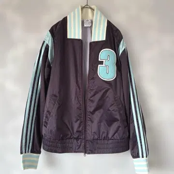 adidas 트랙 자켓 퍼플 여성용 L 3라인 3와펜