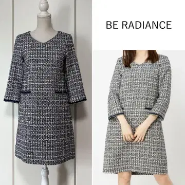 BE RADIANCE 7부 소매 트위드 원피스