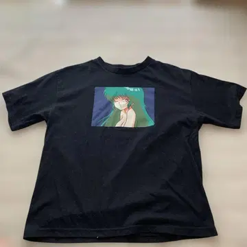 애니메이션 캐릭터 프린트 T셔츠 블랙