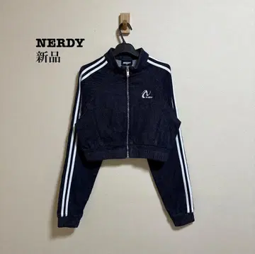 새상품 NERDY W'S DENIM CROPPED TRACK TOP