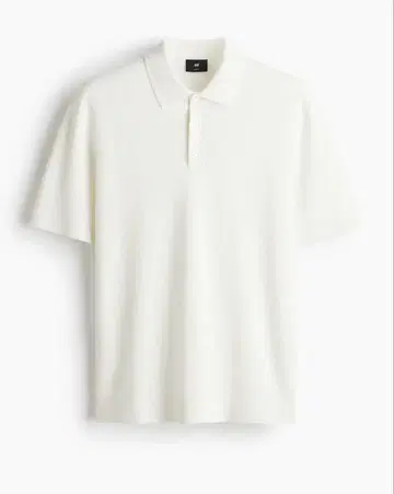 H&M 화이트 피케 셔츠 반팔