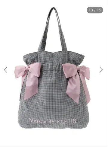 Maison de FLEUR 깅엄 체크 토트백