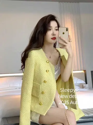 인기! 라스트 한 점! 트위드 노카라 자켓