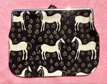 [미사용 새상품] marimekko 마리메꼬 가마구치 파우치 무스타탐마