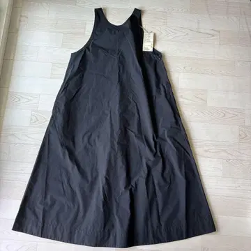 MUJI 최신작 건조하기 쉬운 브로드 슬리브리스 원피스 블랙
