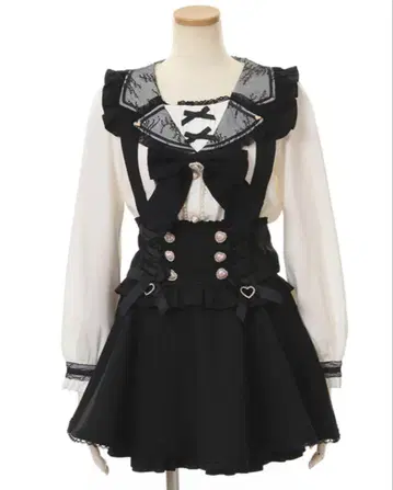 LIZLISA 레이스업 서스펜더 치마바지 이미지 네 번째 장 상품 이미지