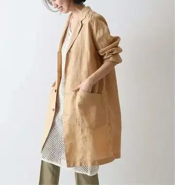Lammy 제품 염색 아틀리에 코트 카멜