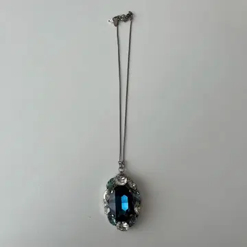 anton heunis 파란색 크리스탈 오벌 펜던트 목걸이