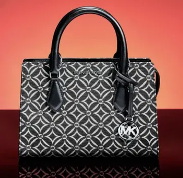 MICHAEL KORS 로고 자카드 센터 지퍼 새첼