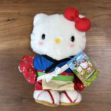 구마모토 한정판 헬로키티 봉제 인형 오테모얀