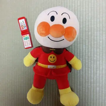 호빵맨 봉제 인형과 휴대폰 완구 세트