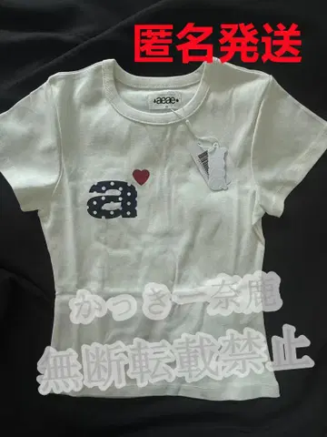 AEAE 화이트 도트 무늬 T셔츠