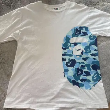 APE 파랑 로고 T셔츠