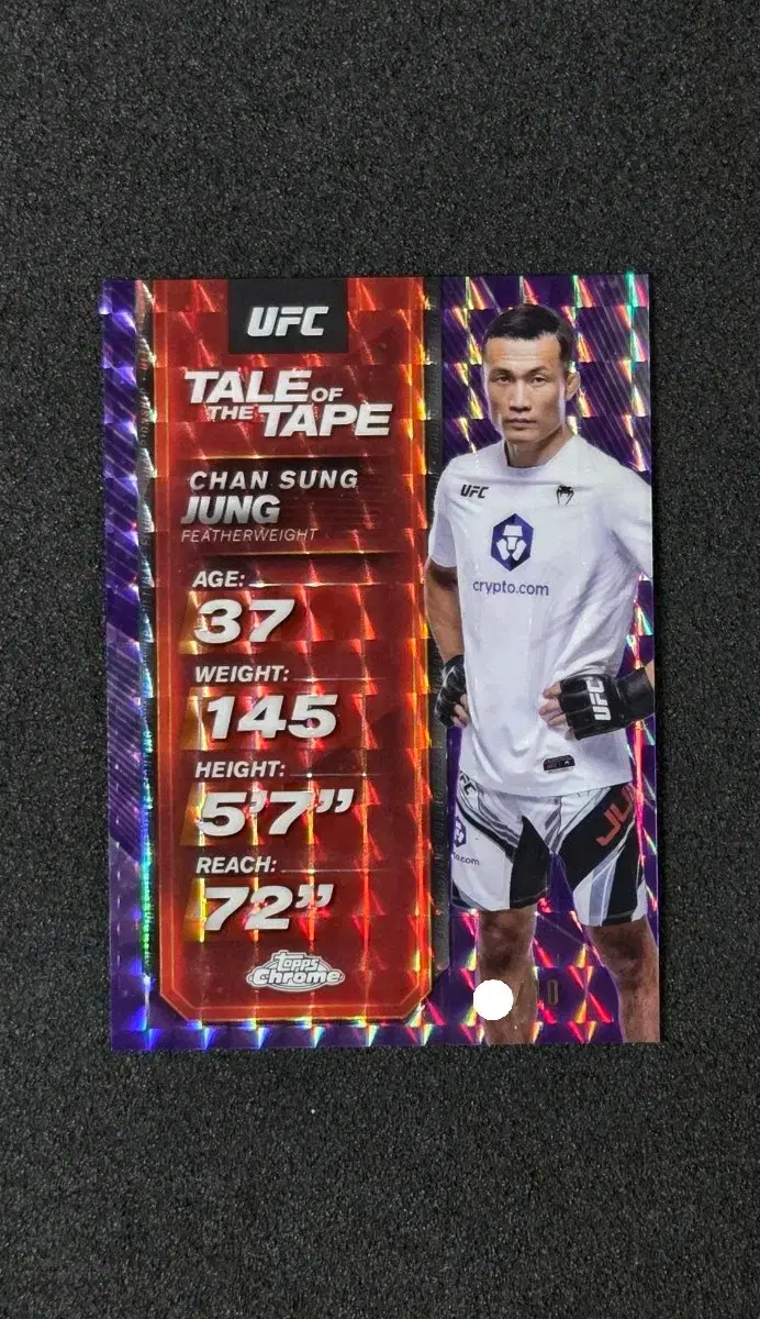 UFC 정찬성 Topps Chrome 10한정 카드