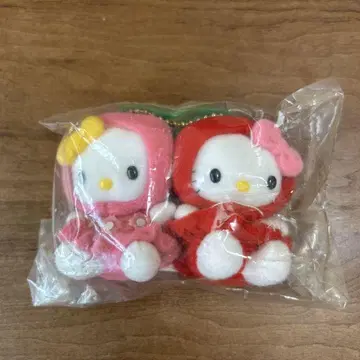 야마가타 한정판 체리 헬로키티 봉제 인형 키링