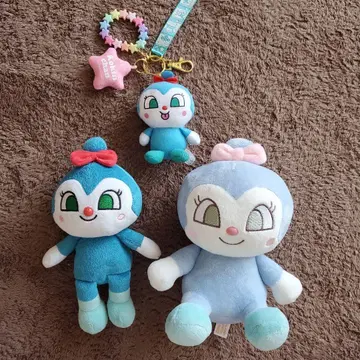 새상품 미사용 코킨짱 봉제 인형 3체 세트 키링 마스코트