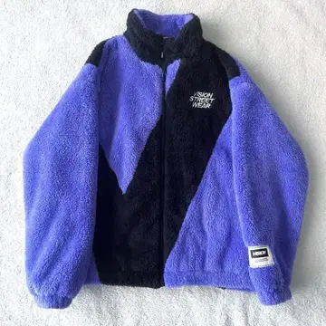 [ VISION STREET WEAR ] V 마크 보아 절개 자켓 퍼플