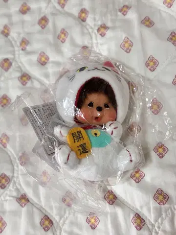 마네키네코 몬치치 SS 얼굴 커 키체인 미개봉 새상품