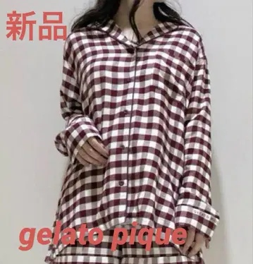 새상품 젤라또피케 체크 플란넬 셔츠 파자마 룸웨어