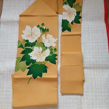 꽃무늬 나고야 오비 옐로우 컬러