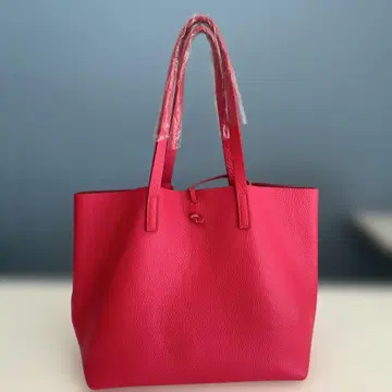 미사용품 [ Luxville ] 핑크 가죽 토트백