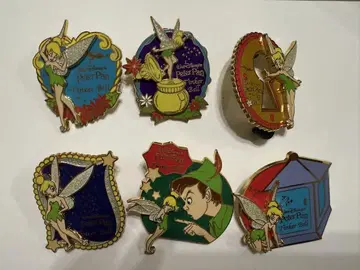디즈니 피터팬 팅커벨 핀 배지 6개 세트