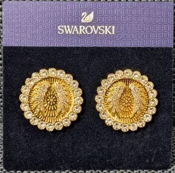 스와로브스키 SWAROVSKI 클립 귀찌 골드