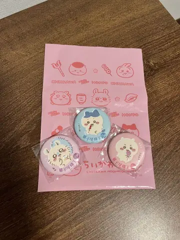 치이카와 (먼작귀) 모구모구 본포 캔뱃지 3개 세트