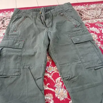 카고 팬츠 카키색 4 포켓