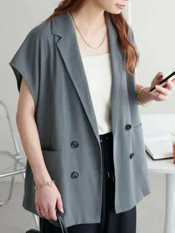 [ Discoat ] 린넨 라이크 프렌치 셔츠 자켓