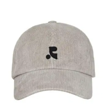 Rest&Recreation 그레이 코듀로이 캡 로고 자수