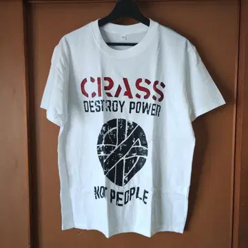 CRASS T셔츠 화이트 밴딩t셔츠