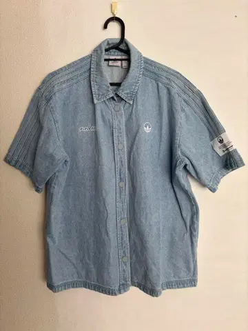 adidas originals 데님 셔츠 반팔 여성용 사이즈 XL