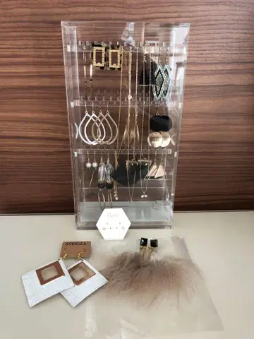 귀걸이 & 목걸이 묶음 판매 MUJI 케이스 포함