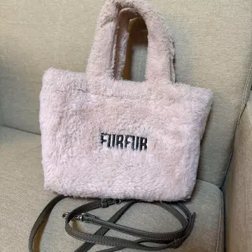 FURFUR 에코 퍼 토트백 핑크 양산 현장 걸리시 가을/겨울 인기