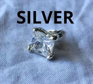 빈티지 지르코니아 실버 귀걸이 SILVER 한쪽용 모이사나이트