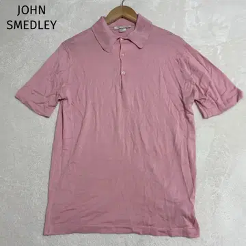 컨디션 최상 JOHN SMEDLEY 존스메들리 니트 피케 셔츠 핑크 M