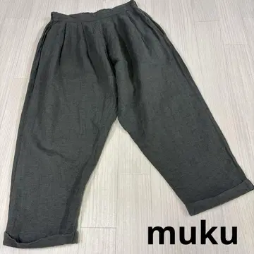 muku 사루엘 팬츠 턱 포함 린넨