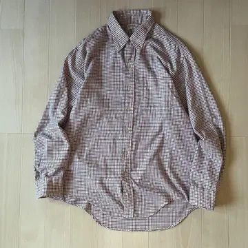USA제 60's L.L.Bean 체크 라이트 플란넬 셔츠 긴팔 셔츠